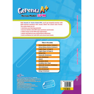 Gerenti A+ Kertas Model SPM English (CEFR-aligned) Paper 1 & Paper 2