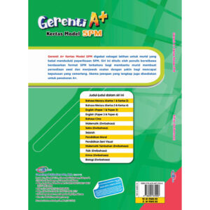 Gerenti A+ Kertas Model SPM Kimia (Dwibahasa)