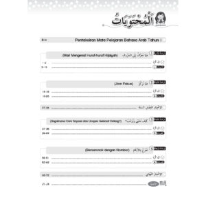 Intervensi UASA (2023) Bahasa Arab ( Tahun 1 - 6 )