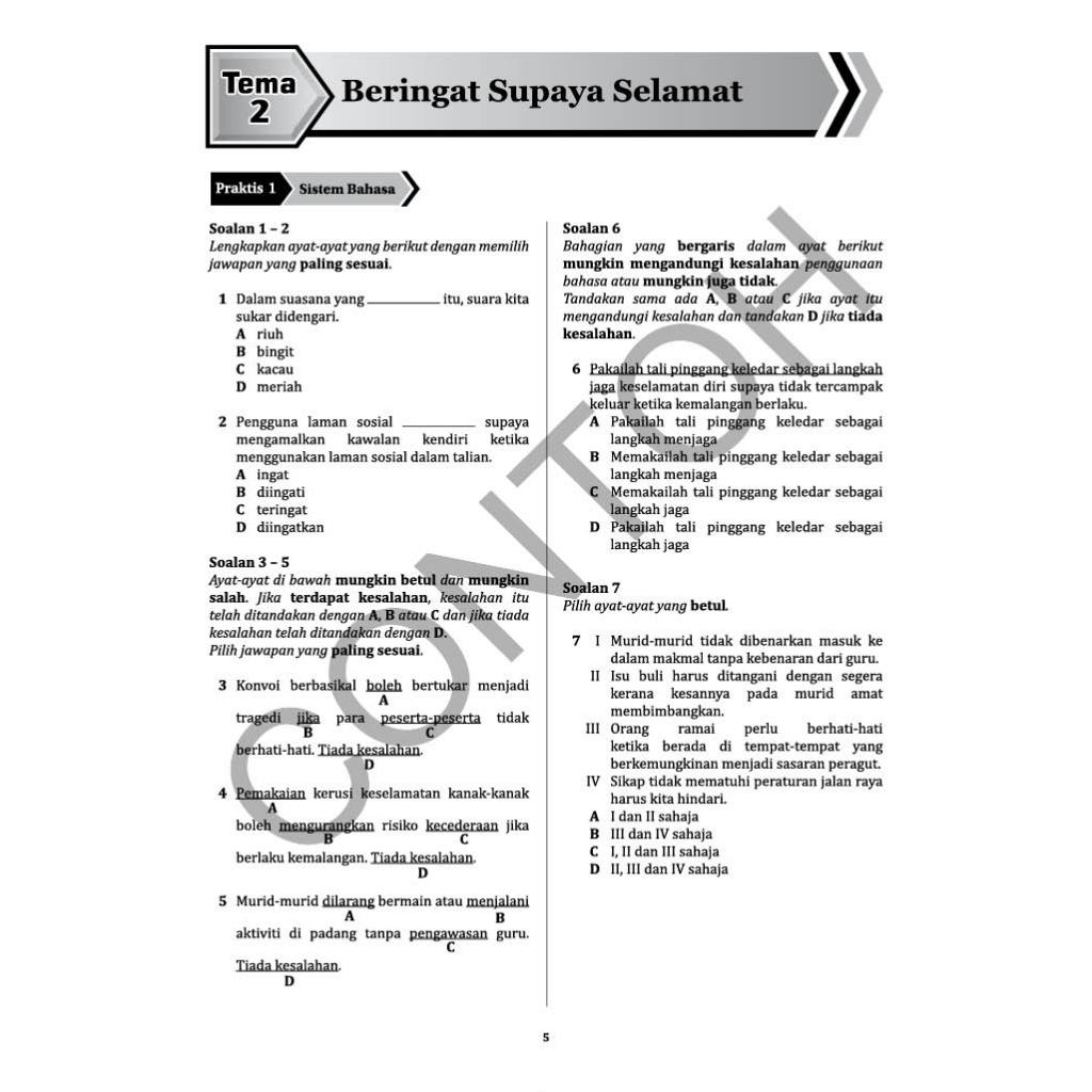 Masteri Topikal ( Tingakatan 1 - 6 Subjek ) - Secondary / Sekolah Menengah
