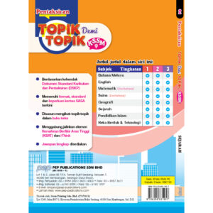 PENTAKSIRAN TOPIK DEMI TOPIK (2024)  SEJARAH TINGATAN 1-3