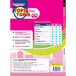 PENTAKSIRAN TOPIK DEMI TOPIK ENGLISH FORM 1-3 [KSSM]