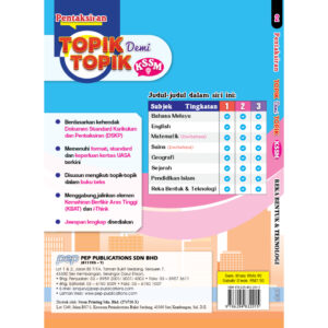 PENTAKSIRAN TOPIK DEMI TOPIK RBT TINGKATAN 1-3 [KSSM]