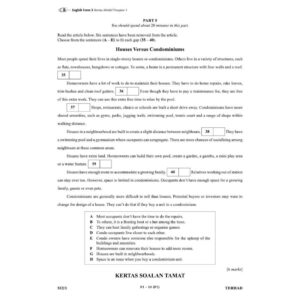 Smart Up Kertas Model UASA English Form 1,2,3