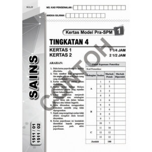Transformasi S4art Kertas Model PRA-SPM Sains (Dwibahasa) T4