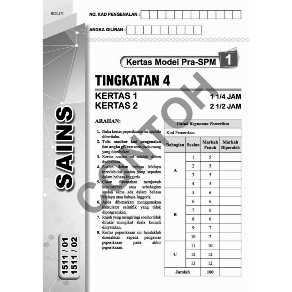 Transformasi S4art Kertas Model PRA-SPM Sains (Dwibahasa) T4
