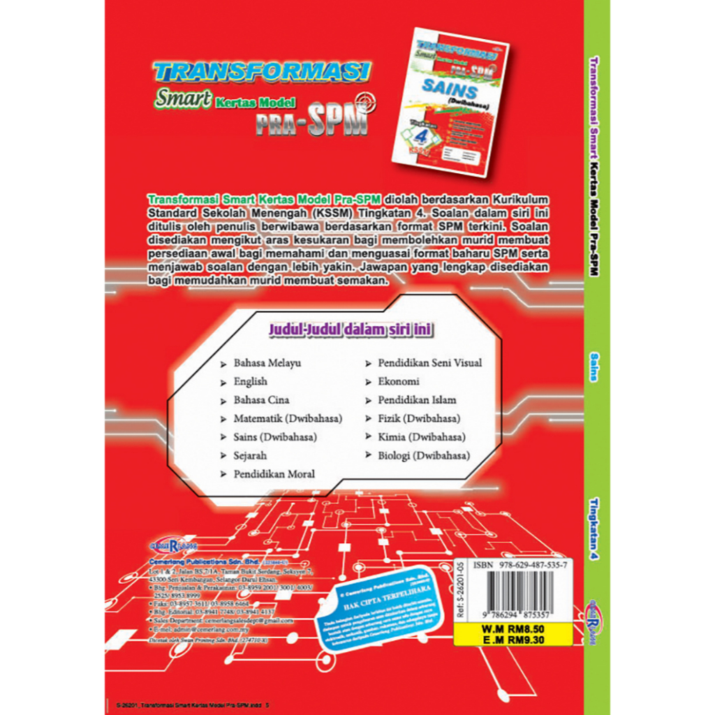 Transformasi S4art Kertas Model PRA-SPM Sains (Dwibahasa) T4