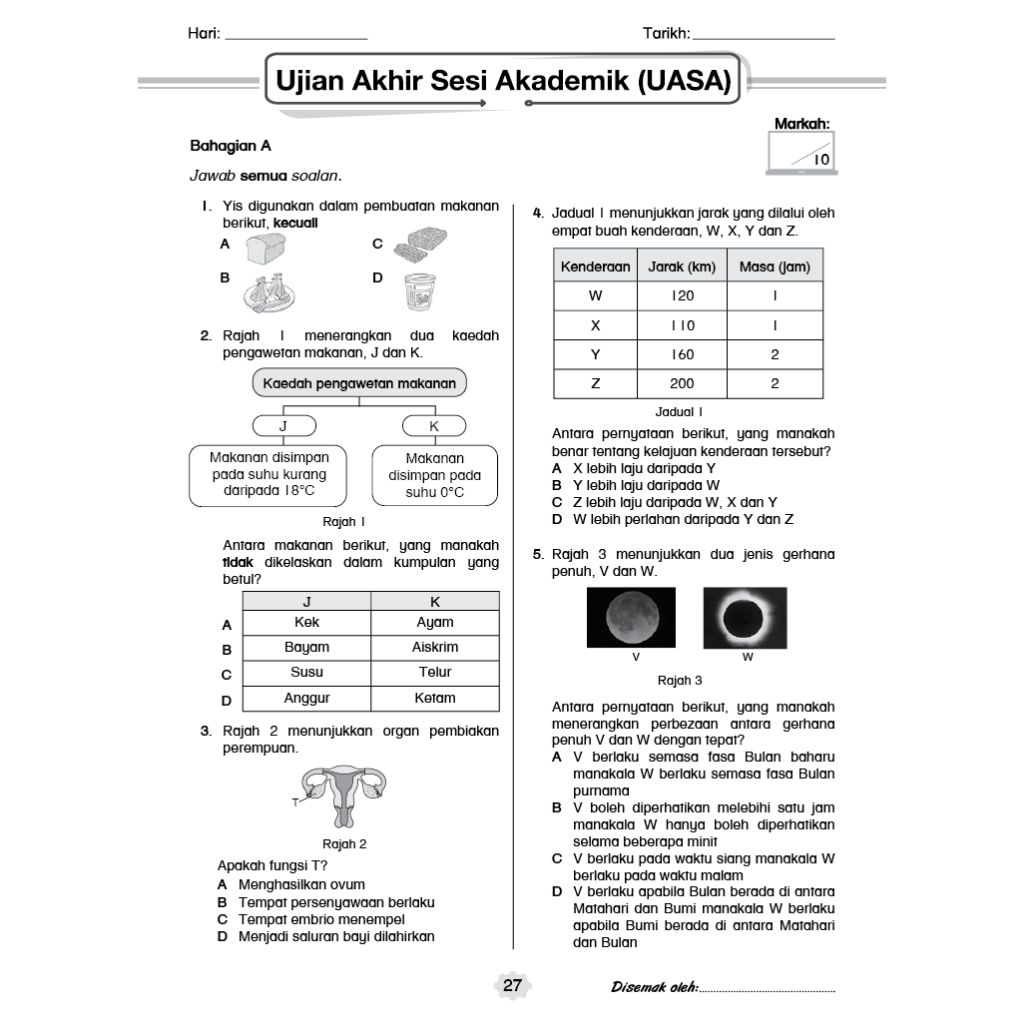 UJI DIRI CEPAT UASA 2.0 SAINS TAHUN 4-6