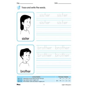 Writing Book ( 1 - 4 ) - Kindergarten / Tadika