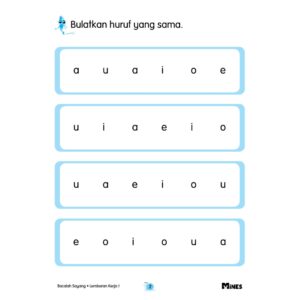Bacalah Sayang Buku / Lembaran Kerja ( 1 - 2 ) - Kindergarten / Tadika