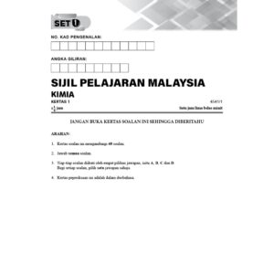 Top Fokus Kertas Model SPM Kimia