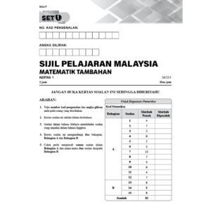 Top Fokus Kertas Model SPM Matematik Tambahan