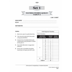 MPT4-Orientasi A [Kertas Model] Matematik (Dwibahasa) Tahun 4 [Matriks Pembelajaran]