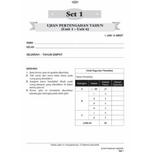 MPT4-Orientasi A [Kertas Model] Sejarah Tahun 4 [Matriks Pembelajaran]